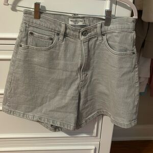 light grey denim Abercrombie and Fitch shorts for sale!
